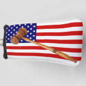 COUVRE-CLUB DE GOLF DRAPEAU ET GAVEL (Devant)