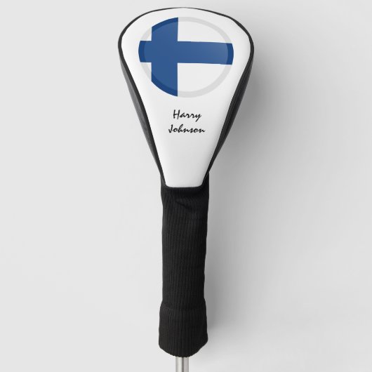 Couvre-club De Golf Drapeau finlandais & Clubs de Golf Monogrammes Cou (Devant)