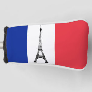 Couvre-club De Golf Drapeau français sur des couvertures de tête de