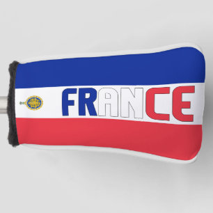 Couvre-club De Golf Drapeau France Superbe couverture de tête de golf