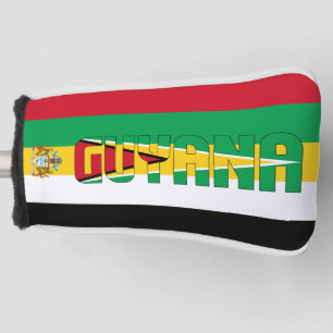 Couvre-club De Golf Drapeau Guyana Superbe couverture de tête de golf