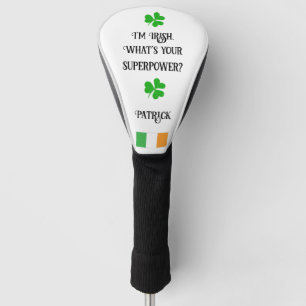 Couvre-club De Golf Drapeau irlandais & shamrock personnalisé Golf Hea