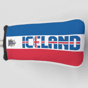 Couvre-club De Golf Drapeau Islande Superbe couverture de tête de golf