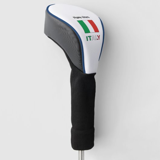 Couvre-club De Golf Drapeau italien avec votre nom (Incliné)