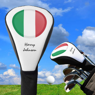 Couvre-club De Golf Drapeau Italien & Clubs de Golf Monogrammes Couver