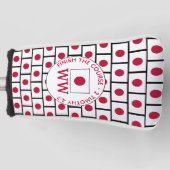 Couvre-club De Golf Drapeau JAPON MONOGRAM personnalisé (Devant)