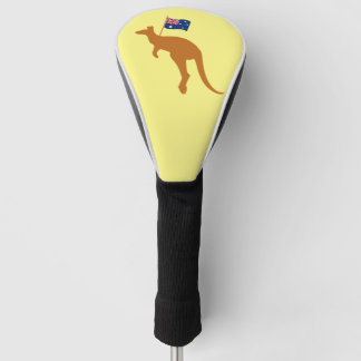 Couvre-club De Golf drapeau kangourou australien jaune