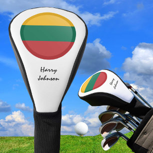 Couvre-club De Golf Drapeau lituanien et Clubs de Golf Monogrammes Cou