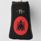 Couvre-club De Golf Drapeau Monogramme & Albanie Clubs de golf Couvert (Tourné à 90°)