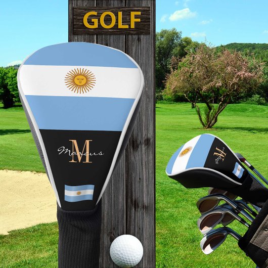 Couvre-club De Golf Drapeau Monogramme & Argentine Clubs de Golf Couve