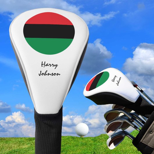 Couvre-club De Golf Drapeau panafricain golfeur monogramme & UNIA /