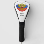 Couvre-club De Golf Drapeau Russe & Russie Couvertures Monogrammes du (Devant)