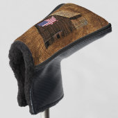 Couvre-club De Golf Drapeau rustique américain (Devant 3/4)