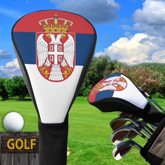 Couvre-club De Golf Drapeau serbe & Golf Serbie sport Couvertures /clu