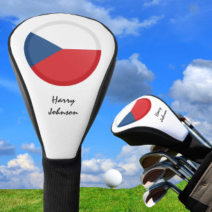 Couvre-club De Golf Drapeau Tchèque & Clubs De Golf Monogrammes Couvr