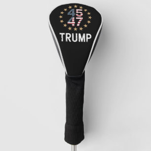 Couvre-club De Golf Drapeau Trump 2024 Reprenez l'Amérique Trump 45 47