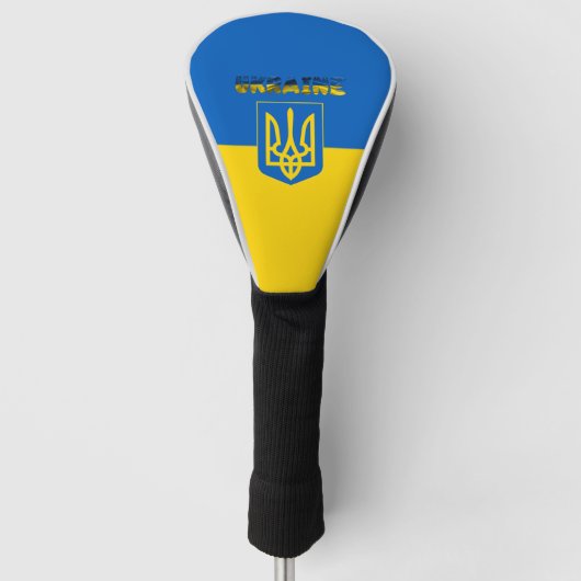 Couvre-club De Golf Drapeau ukrainien Armoiries (Devant)