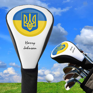 Couvre-club De Golf Drapeau ukrainien & Clubs de Golf Monogrammes Couv