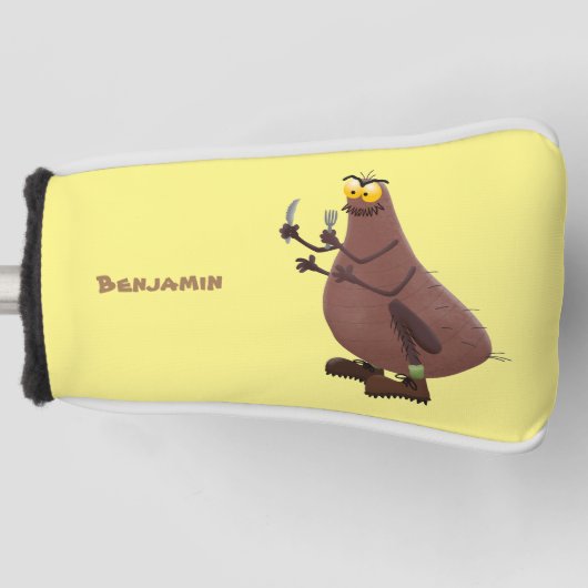 Couvre-club De Golf Drôle affamé pulette affamée dessin animé (Devant)