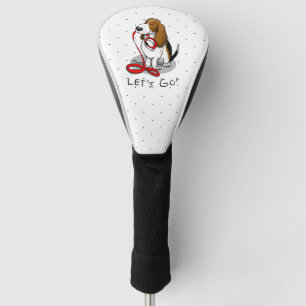 Couvre-club De Golf Drôle Allons-y ! Promenade Basset Hound (tri-coule