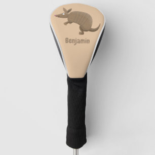 Couvre-club De Golf Drôle armadillo joyeux dessin animé