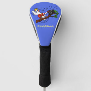 Couvre-club De Golf Drôle cockatoo jouant de la guitare rock dessin an