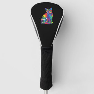 Couvre-club De Golf Drôle Couleurs de Chat
