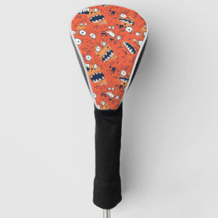Couvre-club De Golf Drôle de monstre orange visage criant