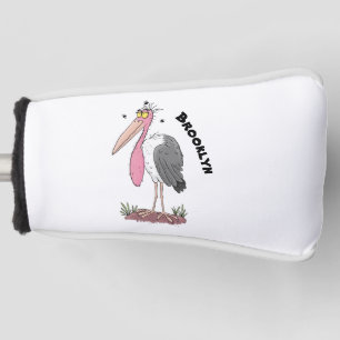 Couvre-club De Golf Drôle dessin animé de cigogne en marabou
