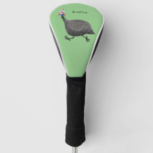 Couvre-club De Golf Drôle dessin animé d'oiseau de Guineafowl