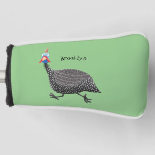 Couvre-club De Golf Drôle dessin animé d'oiseau de Guineafowl