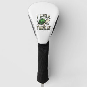 Couvre-club De Golf Drôle J'aime Les Tortues Vintage T-Shirt Tortue De