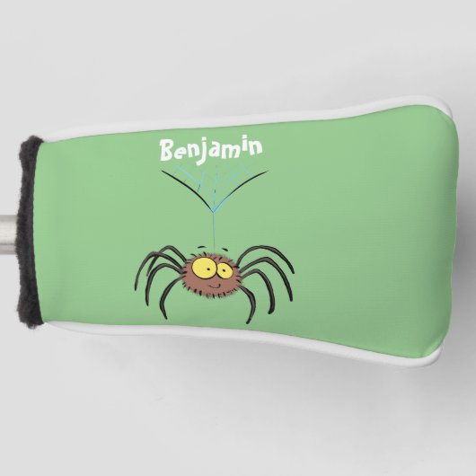 Couvre-club De Golf Drôle mignon dessin animé d'araignée moelleuse (Devant)