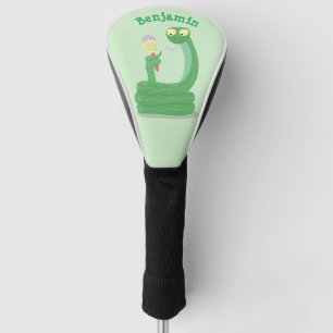 Couvre-club De Golf Drôle serpent vert avec caricature maraca