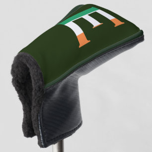 Couvre-club De Golf E Monogramme superposé sur le drapeau irlandais pc
