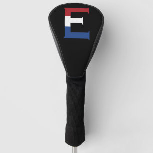 Couvre-club De Golf E Monogramme superposé sur le drapeau NLD sur le d