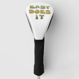 Couvre-club De Golf Easy Do It Slogan Green Gold Golf Head Cover
