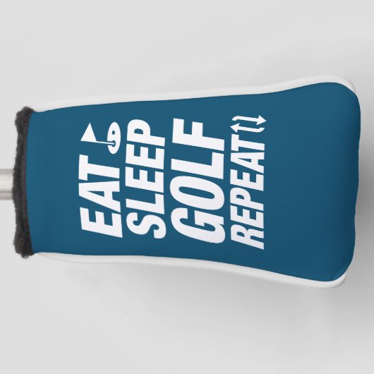 Couvre-club De Golf Eat Sleep Golf Repeat (Devant)
