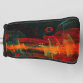 Couvre-club De Golf Eau Orange Rouge Bleu moderne Art Abstrait Motif (Devant)