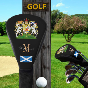 Couvre-club De Golf Ecosse & Drapeau Clubs de Golf Monogrammes Couvre