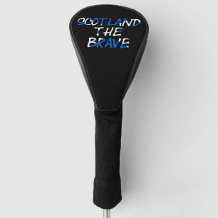 Couvre-club De Golf Écosse The Brave superposé sur Drapeau écossais dc