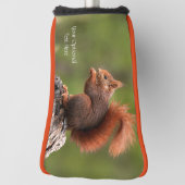 Couvre-club De Golf Écureuil de texte personnalisé (Tourné à 90°)