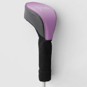 Couvre-club De Golf Editable Soft Mauve Ombre & White Text Script (Incliné)