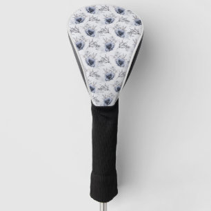 Couvre-club De Golf Élégant bleu floral
