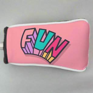 Couvre-club De Golf Élégant Cool coloré "Fun" Pink Sports tendance