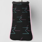 Couvre-club De Golf Élégant Éditable Deux Initiales Modernes Carrelées (Tourné à 90°)