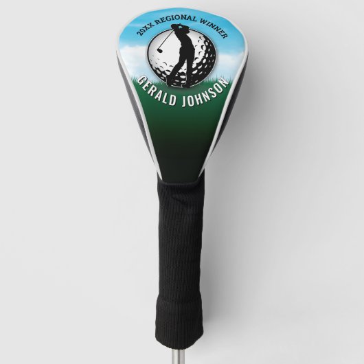 Couvre-club De Golf Elégant Homme Golf Monogramme Design (Devant)