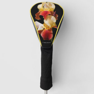 Couvre-club De Golf Élégant Iris Germanica aux armoiries multicolores