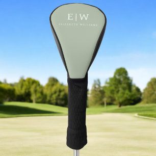 Couvre-club De Golf Élégant professionnel simple Monogramme minimalist