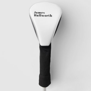 Couvre-club De Golf Élégant Retro Moderne Lettrage   Noir modifiable
